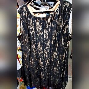 22W Black Lace Dress